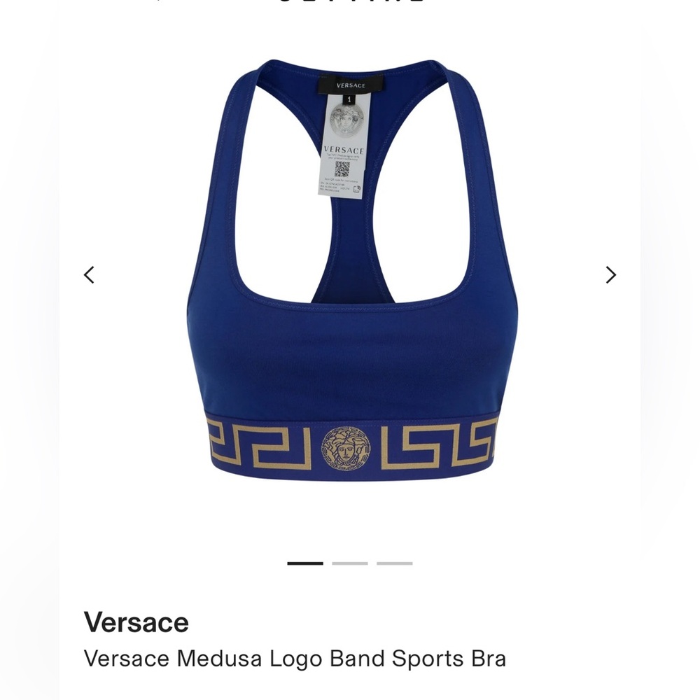 Versace Medusa Logo Band Sports Bra
